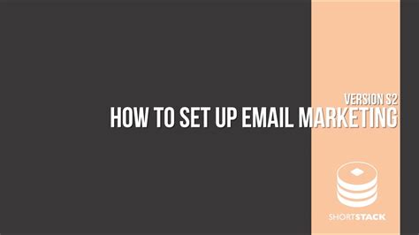 How To Set Up Email Marketing Youtube