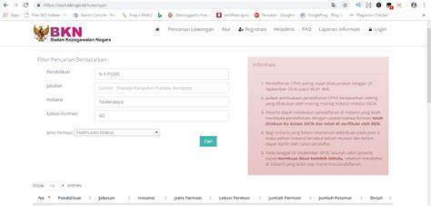 Cara Melihat Jumlah Pelamar Cpns Di Lokasi Formasi Cara Melihat
