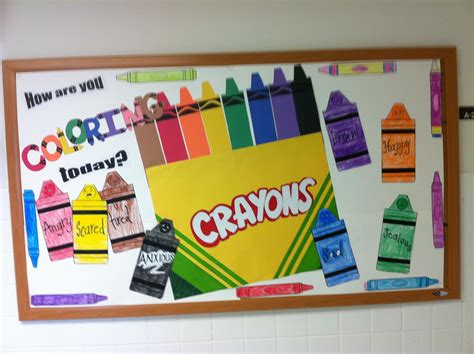 Crayons Feeling Bulletin Board Feelings Preschool August Themes