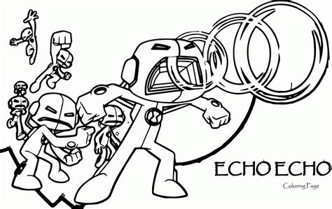 Free ben 10 coloring pages printable for kids and adults. Echo Echo Ben 10 Alien Force Coloring Page ...