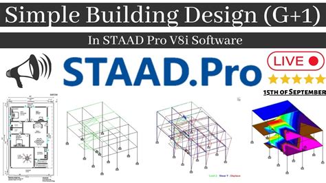 Simple Building Design G1 In Staad Pro V8i Software Staad Pro