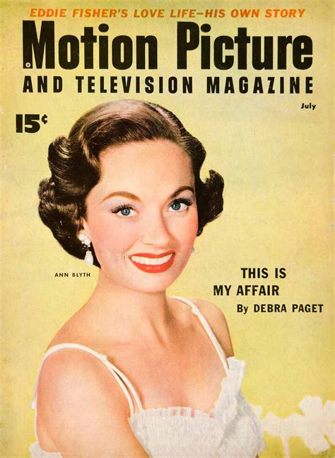 The Adorable Ann Blyth Adorns The Cover Of Motion Picture Magazine