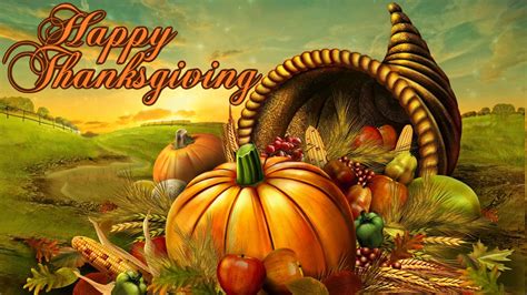 Happy Thanksgiving Cornucopia Clipart Thanksgiving Desktop
