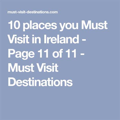 10 Places You Must Visit In Ireland Page 11 Of 11 Must Visit