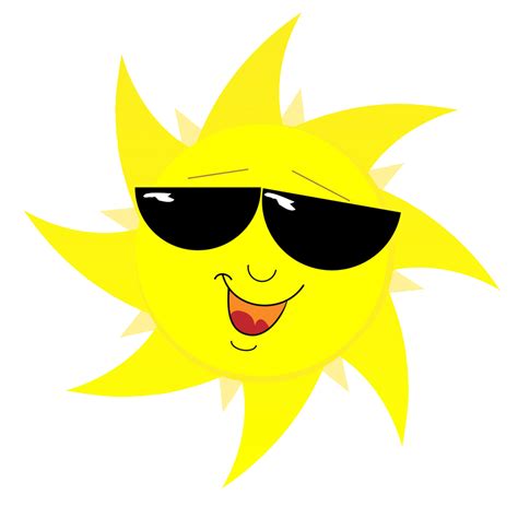 Discover free hd sun png images. Happy Sun wearing sunglasses no background PNG Image ...