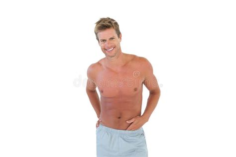 shirtless attractive man gesturing stock image image of muscular caucasian 32509503