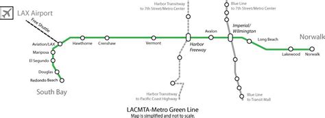 La Metro Green Line Map Metro Green Line Map Los Angeles