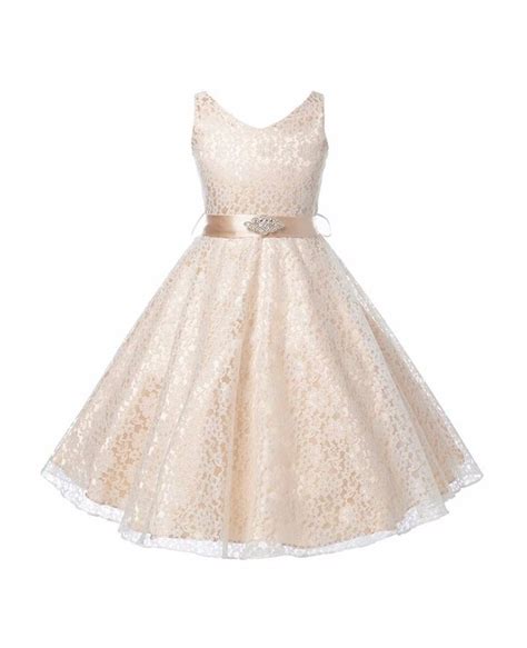 3490 349 Princess Cream All Lace Cheap Flower Girl Dress With
