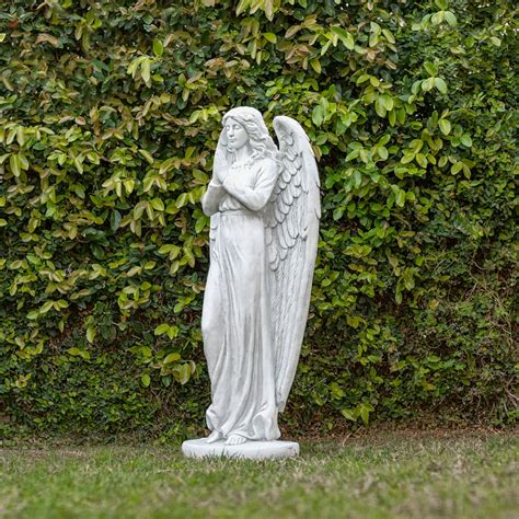 Alpine Corporation Praying Angel Statue Outdoor Yard Art Decor