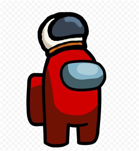 Hd Red Among Us Crewmate Character With Astronaut Helmet Png Citypng