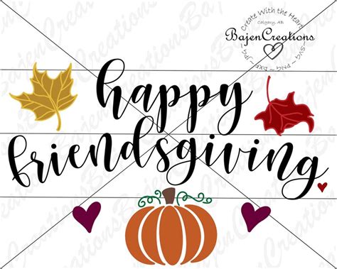 Happy Friendsgiving SVG cut files for Cricut and silhouette | Etsy