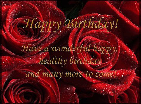 Happy Birthday Card With Red Roses In Happy Birthday Cards Happy Birthday Greeting Card