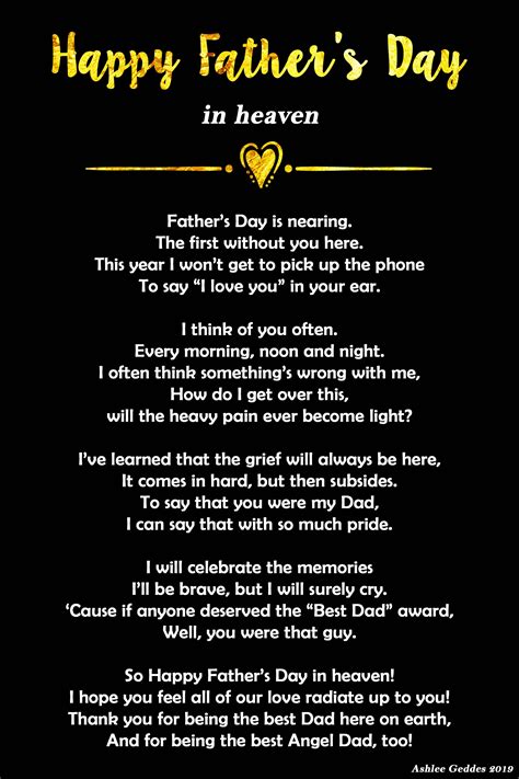 Happy Fathers Day To My Dad In Heaven Quotes Design Corral