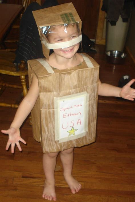 This Is A Costume Made From Brown Paper Bags Spaceman Ethan Easy To