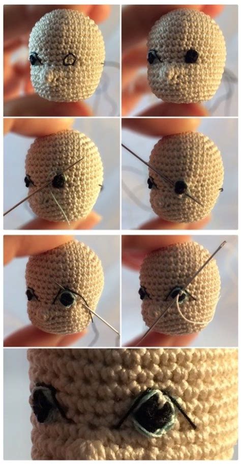 It makes sense, not only is it extremely cathartic to jab at fabric with a needle a couple thousand times when angry or frustrated, but embroidery also allowed people to step away from their phones and create something that they did have control over. Photo-Tutorial: How to embroider big comic eyes for masculin amigurumi dolls | Flauscheinhorn ...