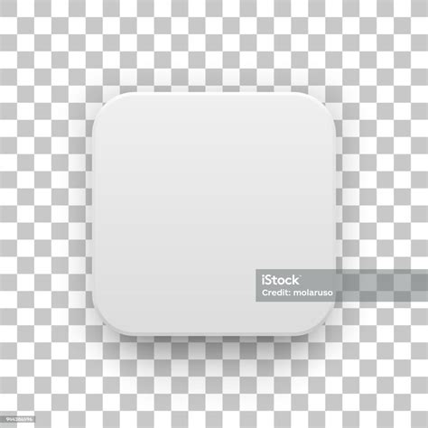 White Blank App Icon Button Template Stock Illustration Download