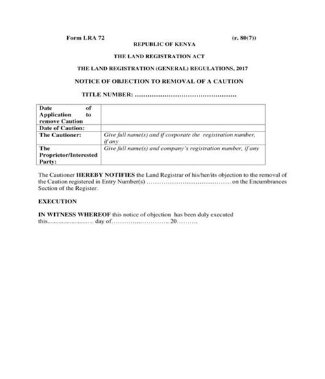Free 11 Notice Of Objection Forms In Pdf Ms Word
