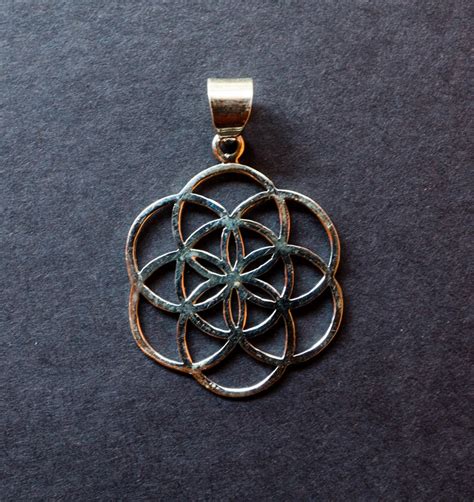 Silver 925 Seed Of Life Pendant Etsy