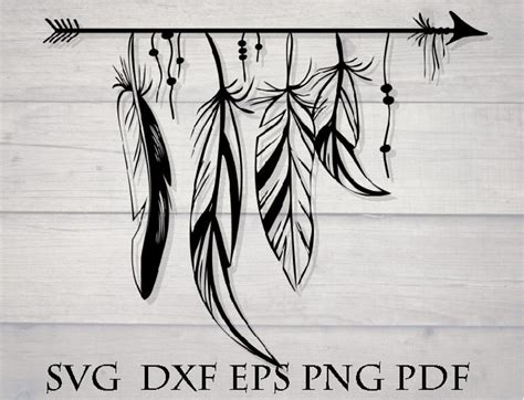 Feather Arrow Svg Native American Svg Etsy