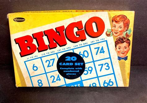 Vintage 1958 Whitman Bingo Game 20 Card Set Complete Nice Etsy Card