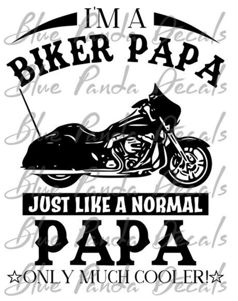 Biker Papa Svg Motorcycle Grandpa Clipart Biker Dad Etsy