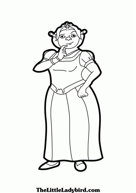 Princess Fiona From Shrek Coloring Page Coloring Pages Shrek PDMREA
