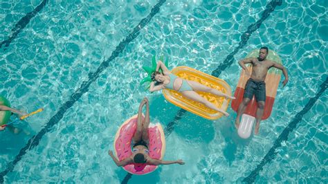 Top View Of People In The Swimming Pool · Free Stock Photo