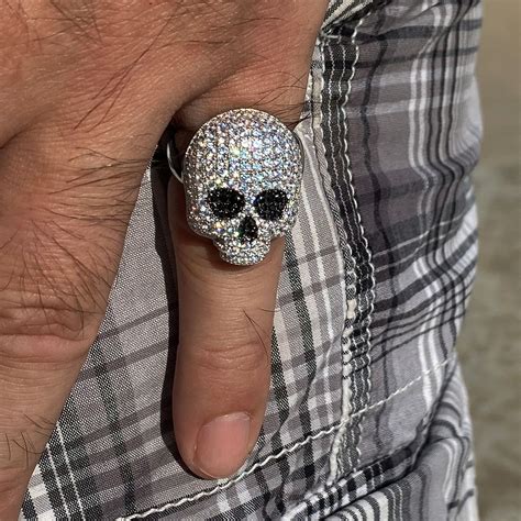 925 Silver Micro Pave Skull Ring