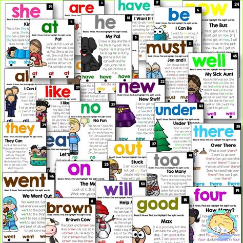 Sight kelimeler okuma sınıf Poster Wooksheet çocuk öğrenme İngilizce dil alıştırma kitapları