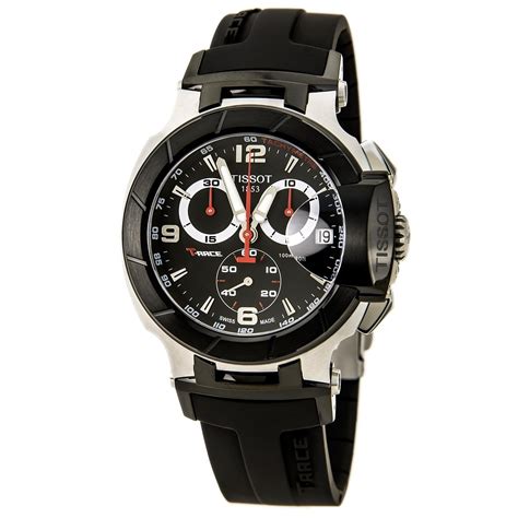 buy tissot mens t race black quartz chronograph rubber strap watch online at lowest price in