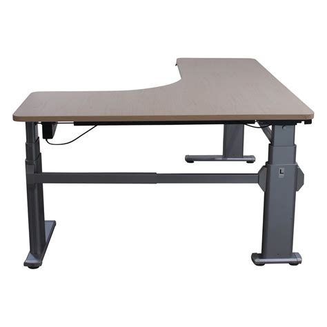 Steelcase L Shape Used Adjustable Height Desk Left Return Blonde Maple