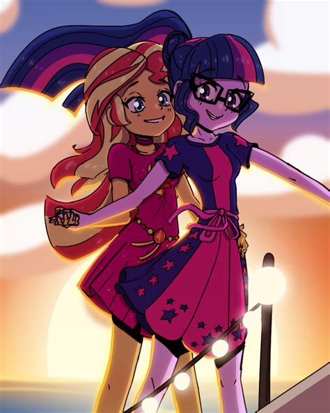 Sunset Shimmer And Twilight Sparkle By Rockset On Deviantart