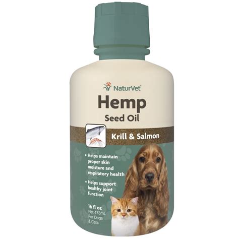 Naturvet Krill And Salmon Hemp Seed Oil For Dogs And Cats 16 Oz Big Tex