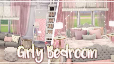 🎀girly Bedroom Sims 4 Room Build Youtube