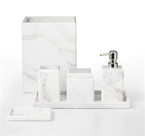 White Marble Bathroom Accessories Buy Aimone Bathroom Accessory Set