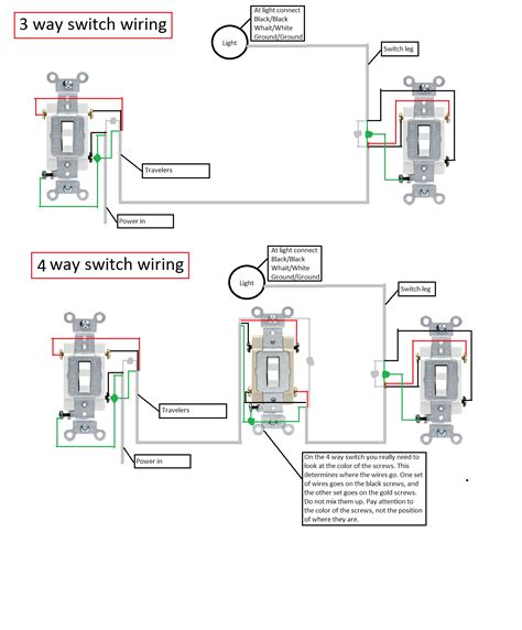 How To Wire A 4 Way Switch Uk Wiring Two Lights To One Switch Diagram