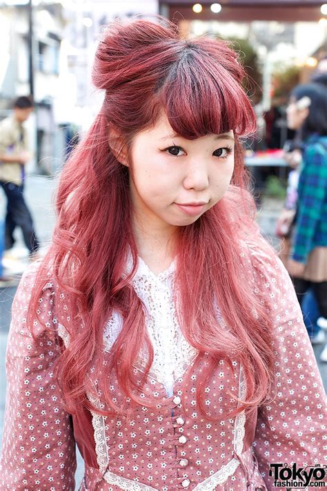 Maybe you would like to learn more about one of these? Pink Nekomimi Hairstyle, Gunne Sax Dress & Loafers in Harajuku
