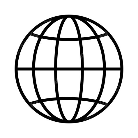 Ikon Garis Dunia Vektor Bumi Planet Bola Dunia Png Dan Vektor Dengan