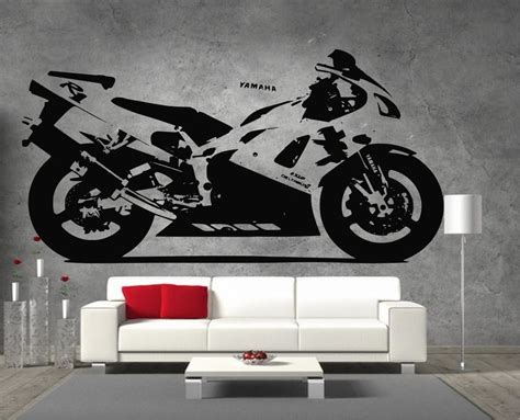 Yamaha R Motorbike Moto Gp Vintage Retro Chic Vinyl Sticker Wall Art Sticker Wall Art Vinyl