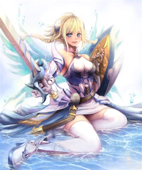 Valkyrie And Water Valkyrie Puzzle And Dragons Drawn By Shoshoichi