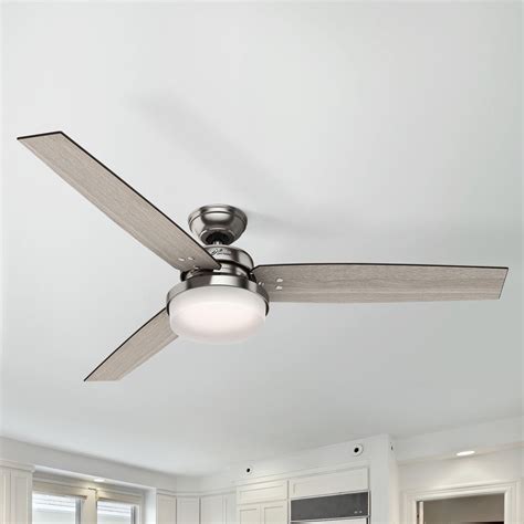 Hunter 60 Led Ceiling Fan With 4 Lights And Cased White Glass In