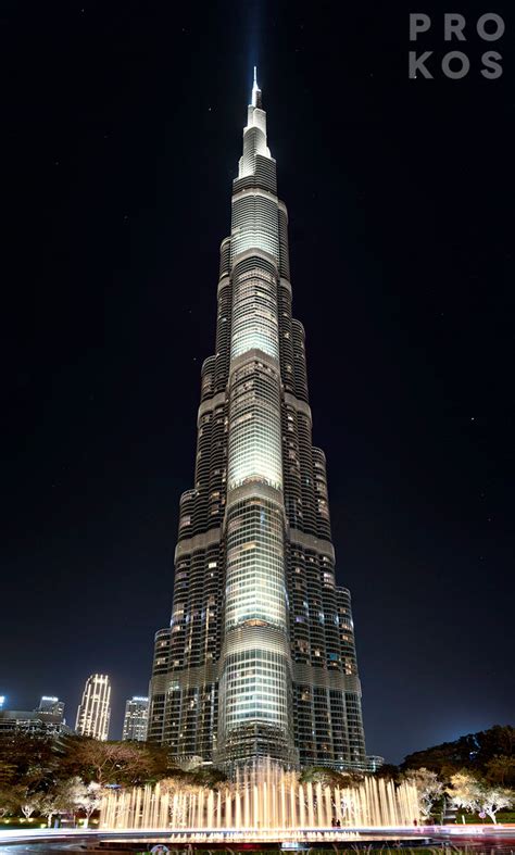 Burj Khalifa At Night Fine Art Photo By Andrew Prokos
