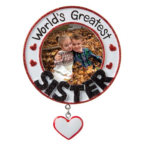 One of my favorite christmas crafts to make is ornaments. World's Greatest Sister Personalized Christmas Tree Ornament DO-IT-YOURSELF - Walmart.com ...