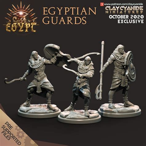 Egyptian Guards Dnd Miniature Egypt Miniatures For Etsy