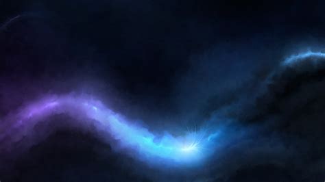 Blue Abstract Minimalism Artwork Space Nebula