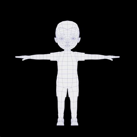 Little Boy Rigged Animated Game Ready Free Vr Ar Low Poly 3d Model