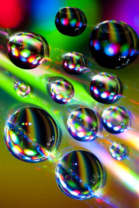 Rainbow Color Explosion In Water Drops By Txpilot Macro Photography