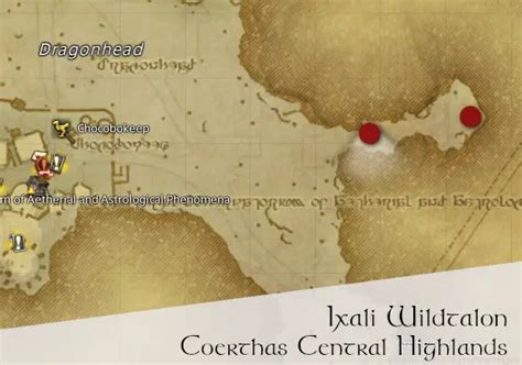 Ffxiv Ixali Windtalon Location Map Gc Hunting Log