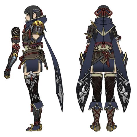 Female Kamura Armor Side And Back Art Monster Hunter Rise Art