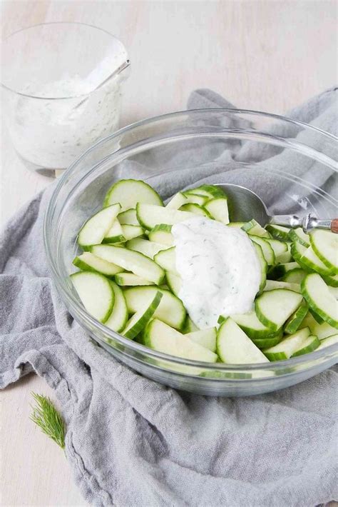 Step 5 serve the salmon with the yogurt sauce and the cucumber salad. Cucumber Salad Recipe with Dill Yogurt Dressing - Cookin ...